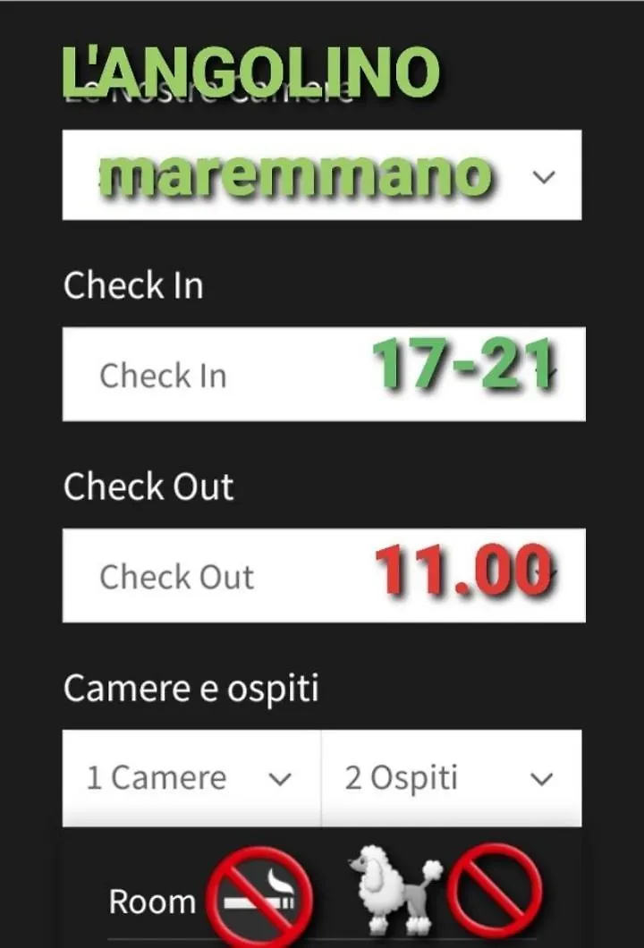 L'Angolino, Casale Vita Nova Manciano 0*,